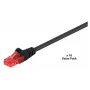 Microconnect V-UTP607SVP Cat6 U/UTP prepojovací kábel, 7 m, čierny, balenie 10 ks