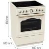 Gorenje GECS6B70CLI voľne stojaci sporák sklokeramická varná doska béžová