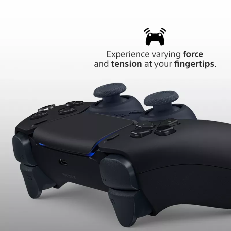 Gamepad Sony DualSense v3 čierny — Bluetooth/USB, PS5, integrovaná batéria, USB-C, káblový a bezdrôtový