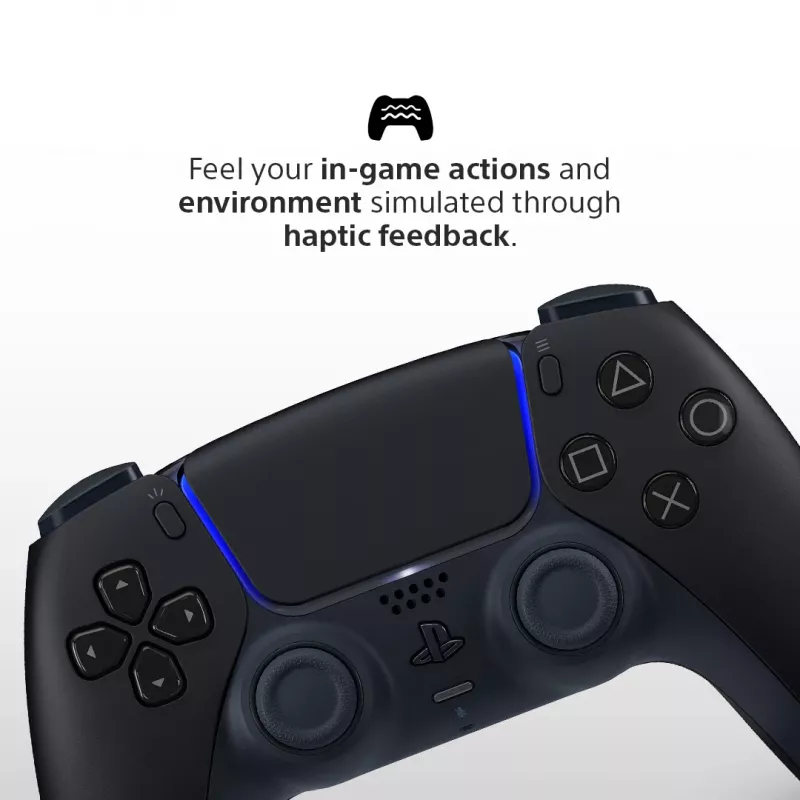 Gamepad Sony DualSense v3 čierny — Bluetooth/USB, PS5, integrovaná batéria, USB-C, káblový a bezdrôtový