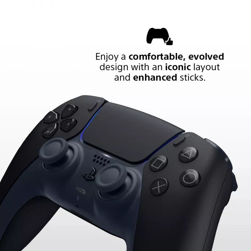 Gamepad Sony DualSense v3 čierny — Bluetooth/USB, PS5, integrovaná batéria, USB-C, káblový a bezdrôtový