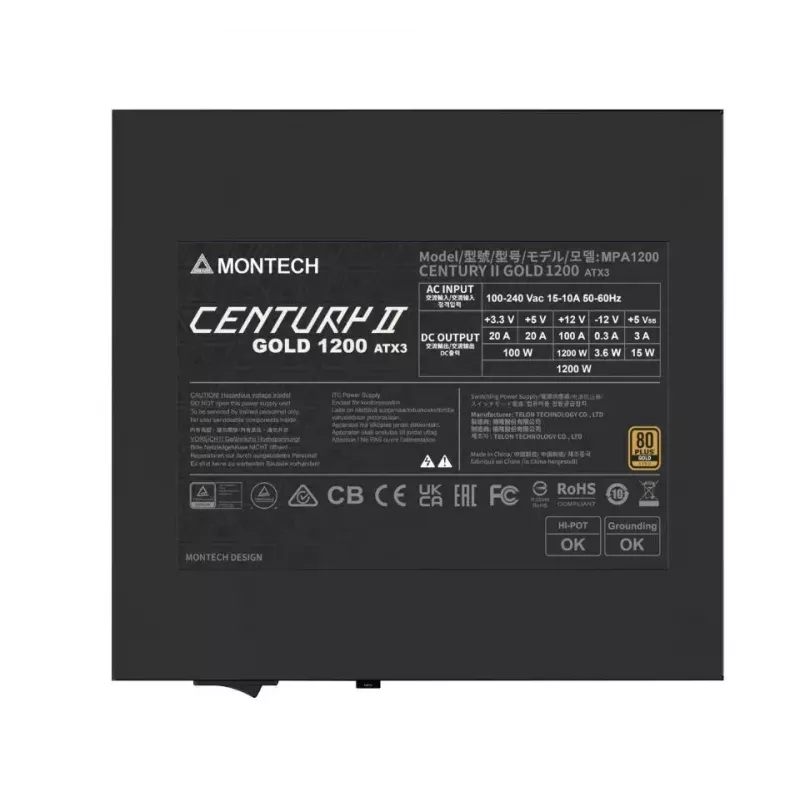 Napájací zdroj|MONTECH|CENTURY II|ATX|1200 W|CENTURYII1200