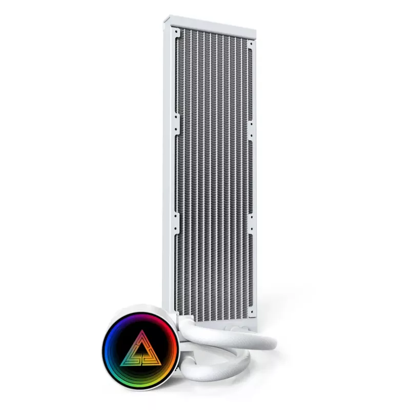 Montech LightFlow ARGB 360 procesorové All-in-One vodné chladenie 12 cm biele 1 ks