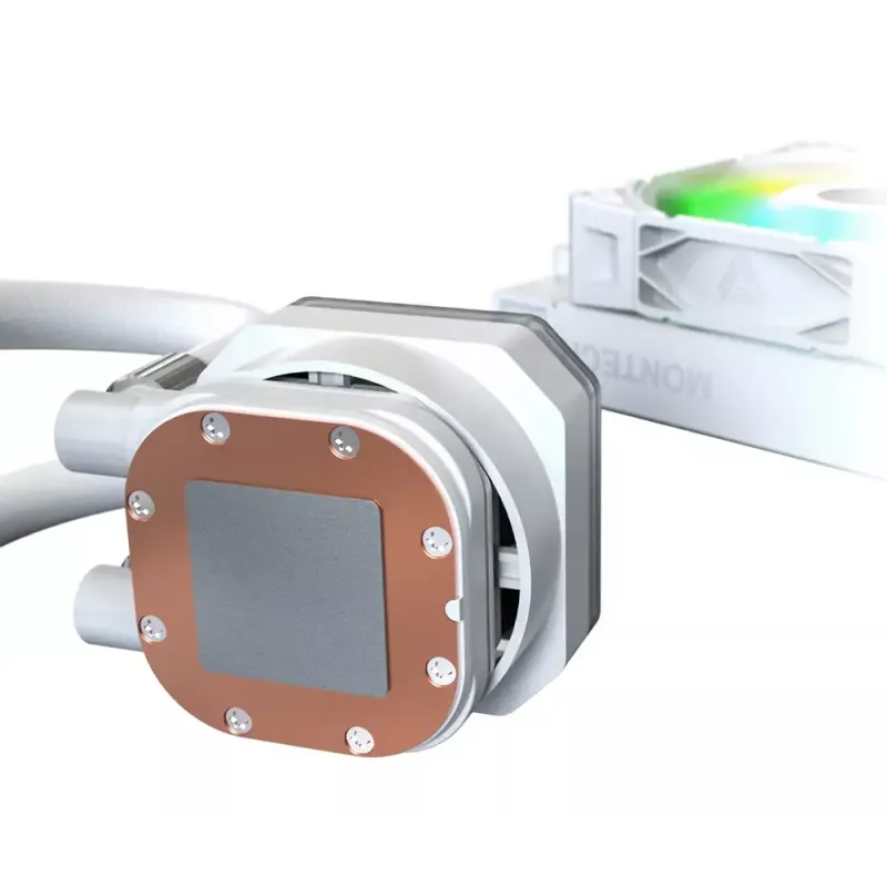 Montech HyperFlow Digital 240 procesorový All-in-One kvapalinový chladič 12 cm biely 1 ks