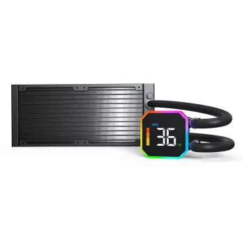 Montech HyperFlow Digital 240 procesorový All-in-One kvapalinový chladič 12 cm čierny 1 ks