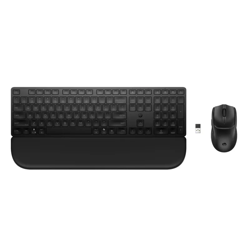 Sada klávesnice a myši HP Multi-Device USB/Bluetooth PR585C s podložkou pod zápästie, čierna, myš súčasťou