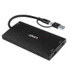 Lindy 43430 video kábel adaptér 0,11 m USB Type-C 2 x HDMI čierny