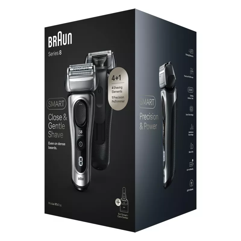 Elektrický holiaci strojček BRAUN Series 8 8567cc systém mokrý a suchý s čistiacou a nabíjacou stanicou
