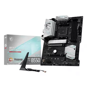 Základná doska MSI B550 GAMING WIFI ATX — AMD B550, Socket AM4, DDR4, 4 DIMM, 128 GB, Wi‑Fi 5, Gigabit LAN