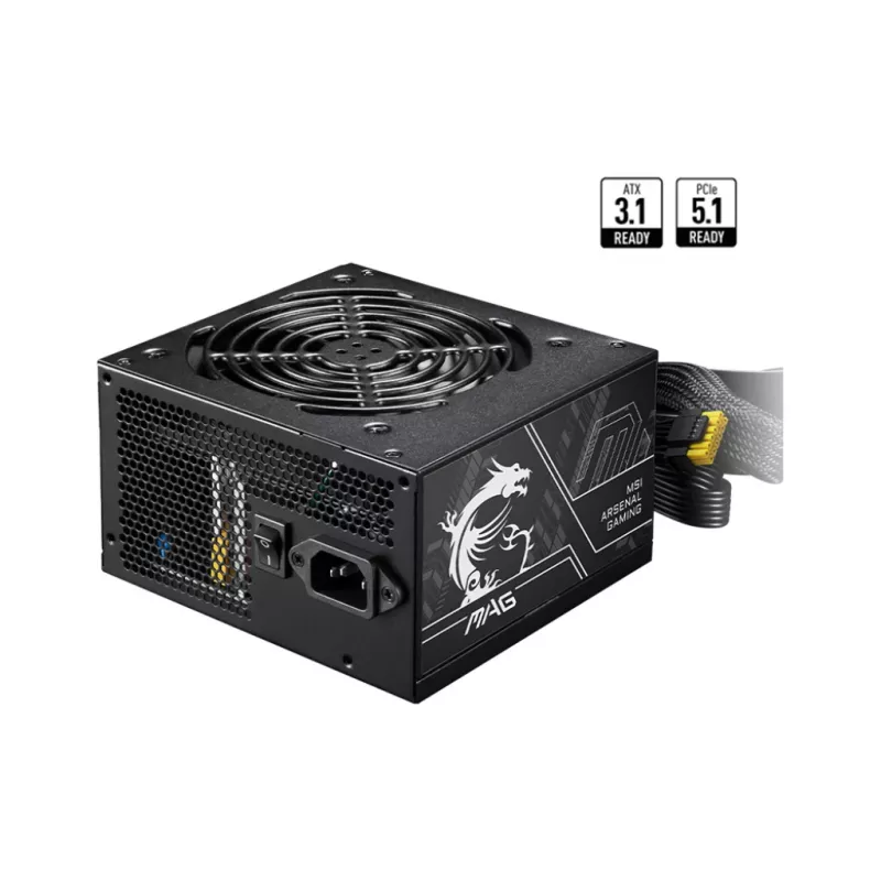 Napájací zdroj MSI MAG A650BN PCIE5 II 650W 20+4 pin ATX 80 PLUS Bronze čierny