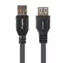 LANBERG kábel USB-A na USB-A 2.0, konektor samec na konektor samica, 1,8 m, čierny