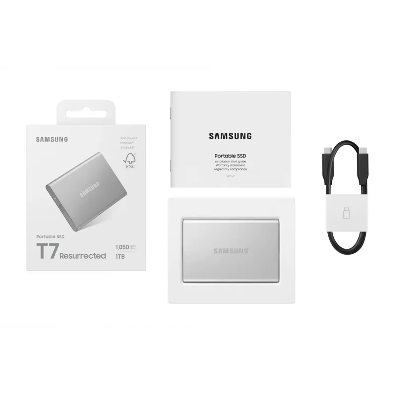 Samsung MU-PD1T0G/WW externý solid-state disk 1 TB USB Type-C 3.2 Gen 2 (3.1 Gen 2) strieborný