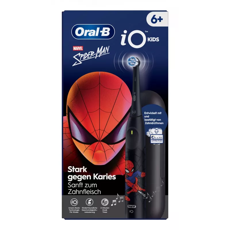 Oral-B iO Kids Spiderman elektrická detská zubná kefka čierna