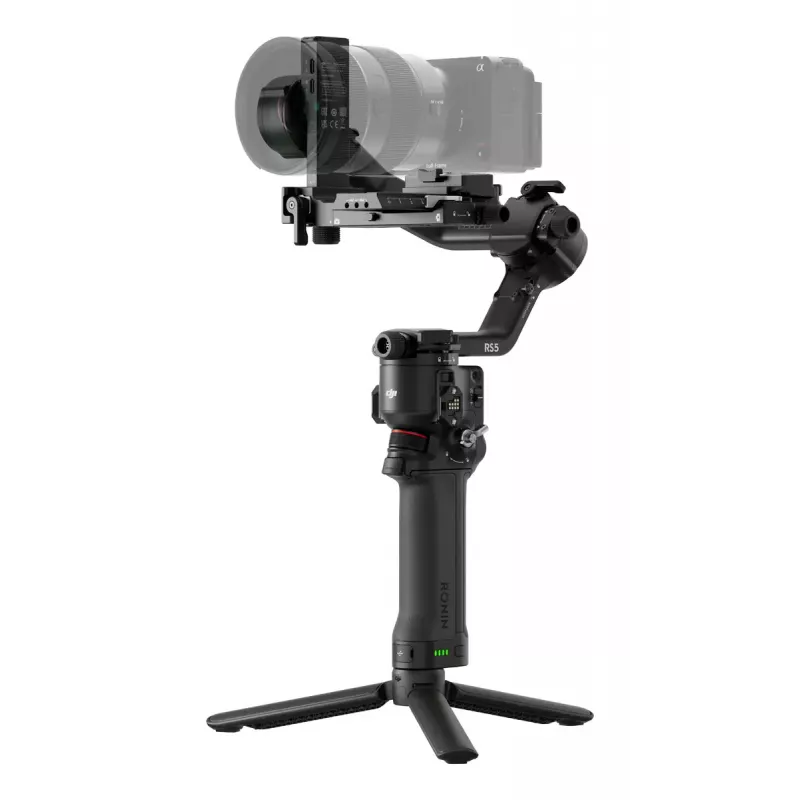 Stabilizátor kamery DJI RS 5 — hliník, čierna, 30 h výdrž, 1,46 kg