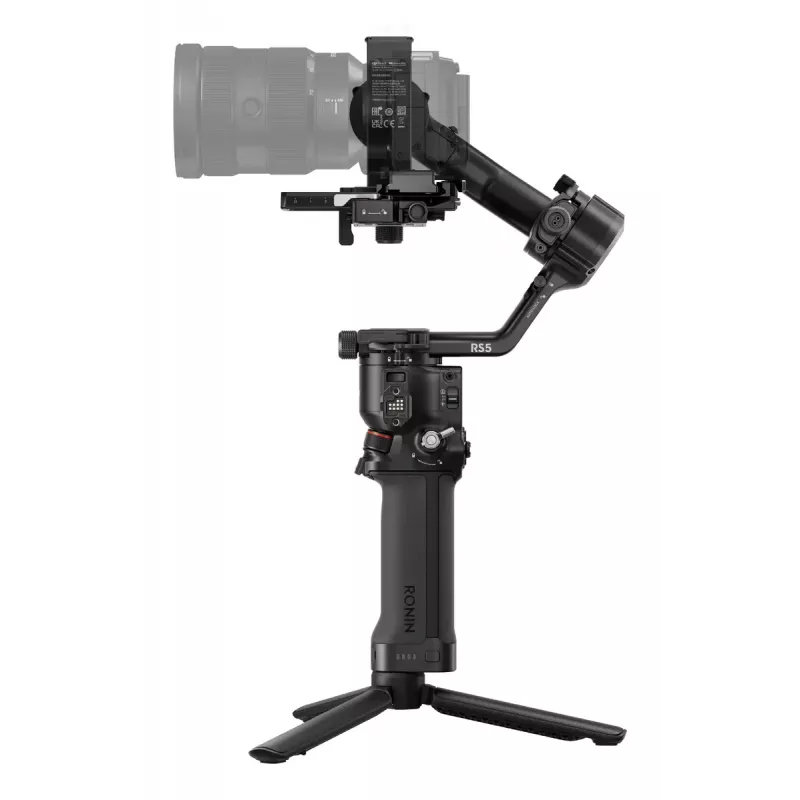 Stabilizátor kamery DJI RS 5 — hliník, čierna, 30 h výdrž, 1,46 kg