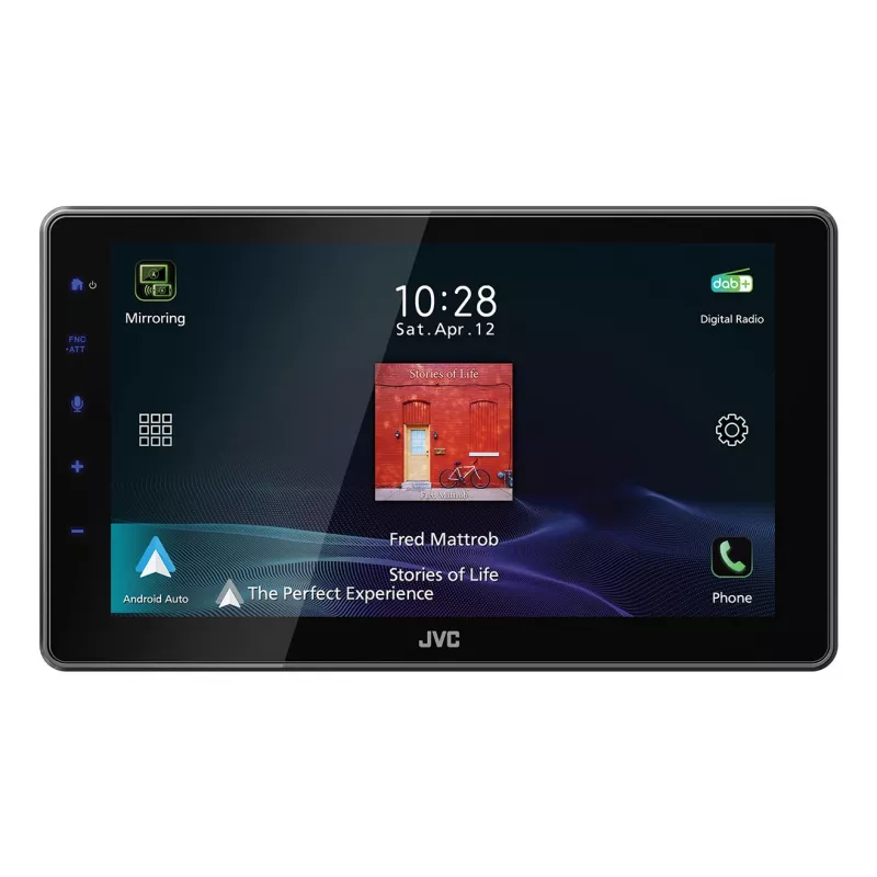 JVC KW-Z900DBW 9-palcový 1-DIN autorádio prijímač, DAB, Bluetooth, WiFi, CarPlay/Android Auto