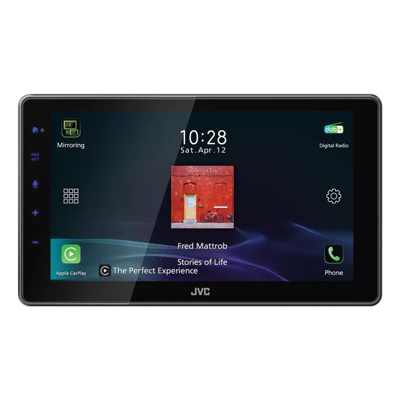 JVC KW-Z900DBW 9-palcový 1-DIN autorádio prijímač, DAB, Bluetooth, WiFi, CarPlay/Android Auto