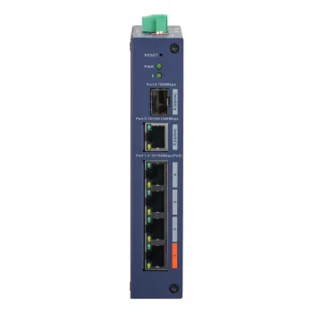 Managed Hardened Switch DAHUA CHS4106-4ET-60 — 6-portový, 4x PoE 10/100, L2, 4,8 Gbit/s, 8000 MAC