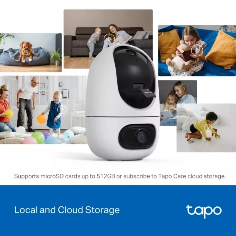 IP kamera TP-Link Tapo C245D 2304×1296, 3,1 mm objektív, 104,3° hor., montáž na strop/stenu, bezdrôtová, interiér, biela