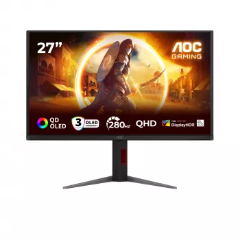 AOC G4 Q27G4ZD počítačový monitor 68,6 cm (27 palcov) 2560 x 1440 pixelov Quad HD QD-OLED čierna, červená