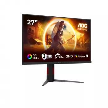 AOC G4 Q27G4ZD počítačový monitor 68,6 cm (27 palcov) 2560 x 1440 pixelov Quad HD QD-OLED čierna, červená