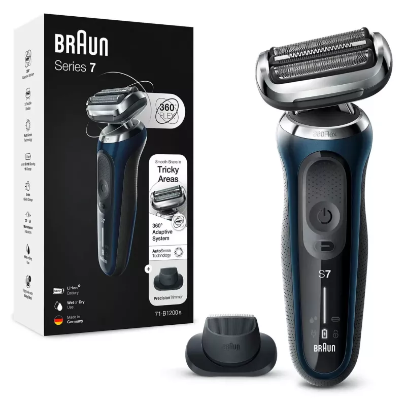Braun Series 7 71-B1200s fóliový holiaci strojček zastrihávač modrý