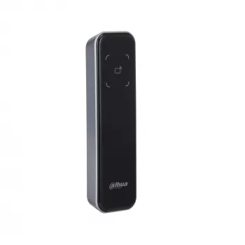 Čítačka kontroly vstupu DAHUA DHI-ASR2200A-D — základná čítačka, 12 V DC, 1,7 W, 135×40×15 mm, čierna