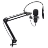 Podcastový mikrofón TRUST GXT 270 Emita II+ — kondenzátorový USB, káblový, kovové puzdro, čierny, 2,5 m kábel