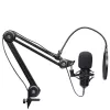 Podcastový mikrofón TRUST GXT 270 Emita II+ — kondenzátorový USB, káblový, kovové puzdro, čierny, 2,5 m kábel