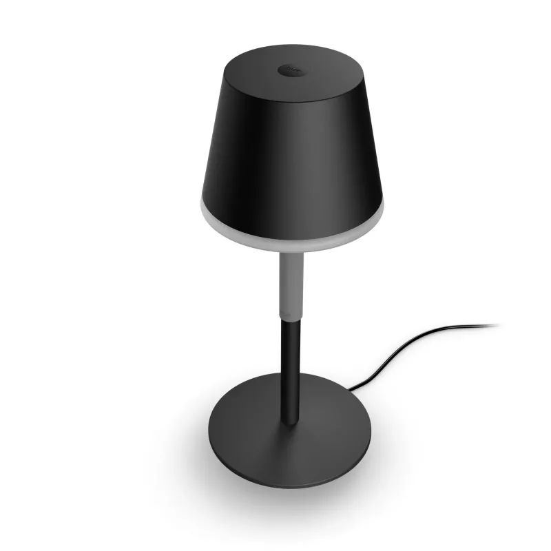 Inteligentná stolná lampa Philips Hue Go prenosná lampa Bluetooth Zigbee čierna
