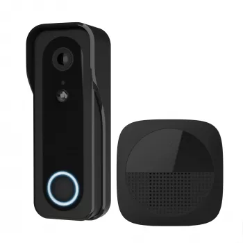 Videodomofón TRUST DOORCAM-3000 čierny, 3 MP, Wi‑Fi 2,4 GHz, MicroSD do 256 GB, batéria/USB (8–24 V)