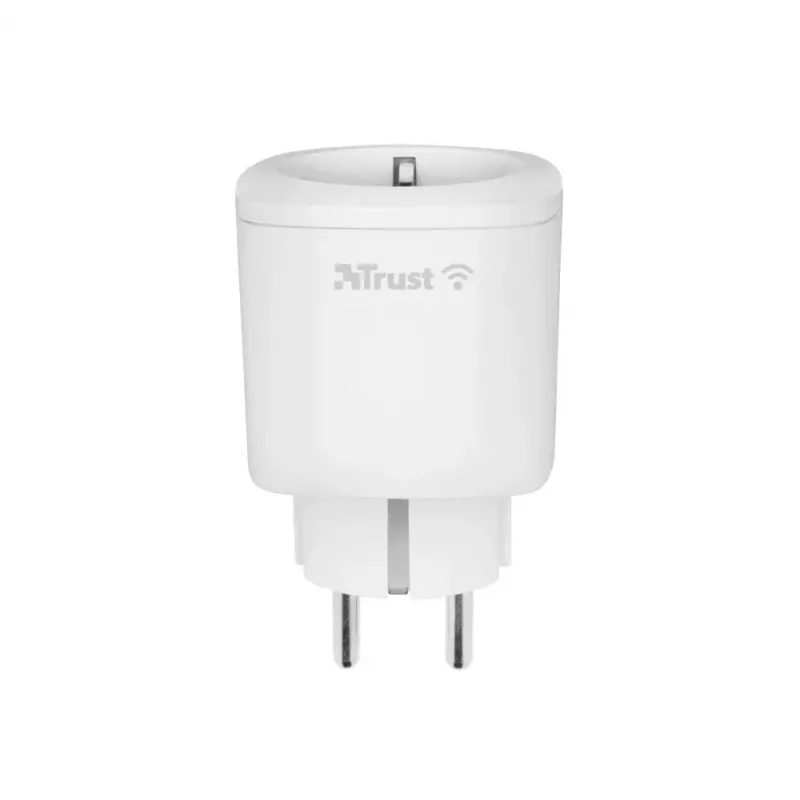 TRUST 71301 smart zásuvka – Wi‑Fi vnútorná zásuvka, 3000 W, biela, 52×52×86 mm