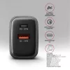 Nástenná nabíjačka AXAGON ACU-PQ67D, 67W, USB-C PD3.0 + USB-A QC4+, 2 výstupy, LCD displej, 100–240V