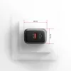 Nástenná nabíjačka AXAGON ACU-PQ67D, 67W, USB-C PD3.0 + USB-A QC4+, 2 výstupy, LCD displej, 100–240V