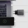 Nástenná nabíjačka AXAGON ACU-PQ67D, 67W, USB-C PD3.0 + USB-A QC4+, 2 výstupy, LCD displej, 100–240V
