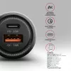 Auto nabíjačka AXAGON PWC-PQ48, 48 W, USB-C (PD3.0) + USB-A (QC4+), vstup 12–24 V, čierna