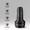 Auto nabíjačka AXAGON PWC-PQ48, 48 W, USB-C (PD3.0) + USB-A (QC4+), vstup 12–24 V, čierna