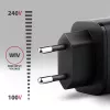 Napájací zdroj AXAGON ACU-PQ67, 67W, PD3.0 + QC4+, 1x USB-C + 1x USB-A, 100–240V, sivý/čierny