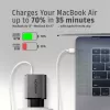 Napájací zdroj AXAGON ACU-PQ67, 67W, PD3.0 + QC4+, 1x USB-C + 1x USB-A, 100–240V, sivý/čierny
