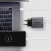 Napájací zdroj AXAGON ACU-PQ67, 67W, PD3.0 + QC4+, 1x USB-C + 1x USB-A, 100–240V, sivý/čierny