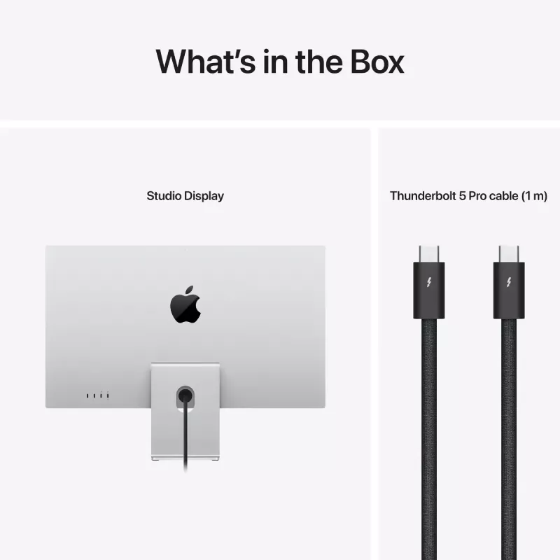 Monitor Apple Studio Display 27 inch (68,6 cm) 5K Ultra HD LED, nanotextúrne sklo, VESA adaptér držiaka, strieborná