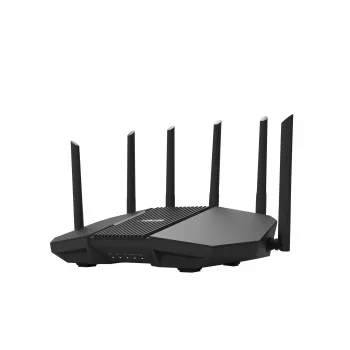 Stolný router ASUS RT-BE90U BE9400 AiMesh — Tri-Band Wi‑Fi 7 (2,4/5/6 GHz), 9400 Mbit/s, 2,5 Gigabit Ethernet, 4× RJ‑45 LAN, USB, čierny