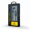 USB 2.0 dátový kábel Gembird CC-USB2J-AMLML-1M-BL — USB A na Micro-USB B/Lightning, 1 m, modrý/čierny