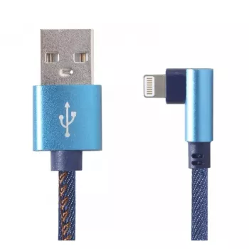 USB 2.0 dátový kábel Gembird CC-USB2J-AMLML-1M-BL — USB A na Micro-USB B/Lightning, 1 m, modrá/čierna