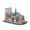 3D puzzle CubicFun Notre Dame (svetlo) — model DA-20509, ľahká osvetlená verzia