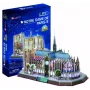 3D puzzle CubicFun Notre Dame (svetlo) — model DA-20509, ľahká osvetlená verzia