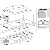 Whirlpool AKT 625/WH čierna, biela vstavaná 60 cm plynová 4 zóny