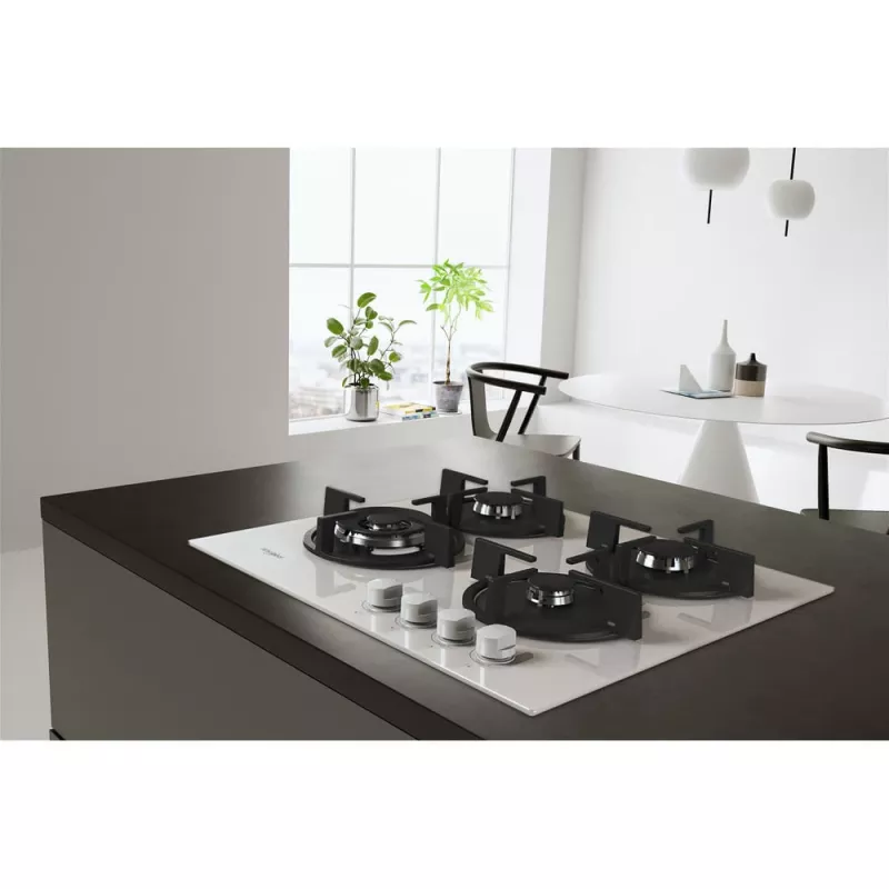 Whirlpool AKT 625/WH čierna, biela vstavaná 60 cm plynová 4 zóny