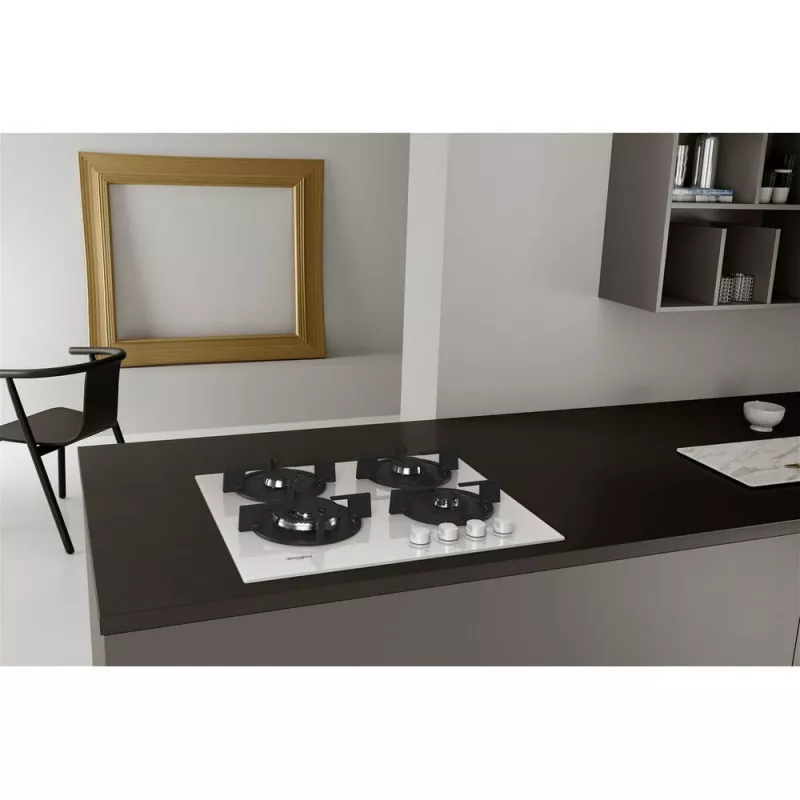Whirlpool AKT 625/WH čierna, biela vstavaná 60 cm plynová 4 zóny