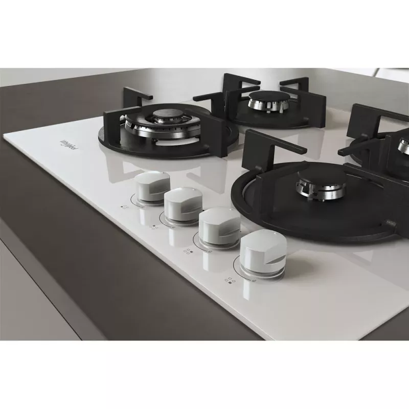 Whirlpool AKT 625/WH čierna, biela vstavaná 60 cm plynová 4 zóny